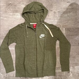 Nike Olive Full-Zip Hoodie Size Medium
